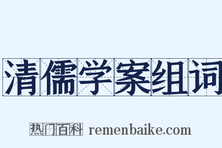 清儒学案组词是什么意思的图片